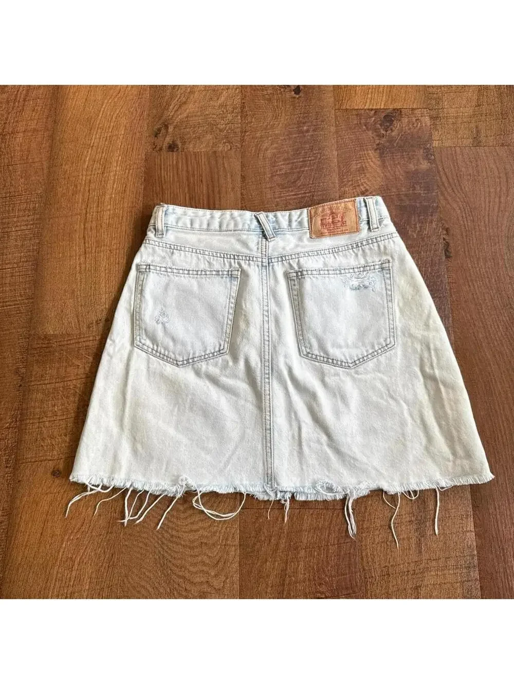 Pull&Bear Light Wash Denim Skirt